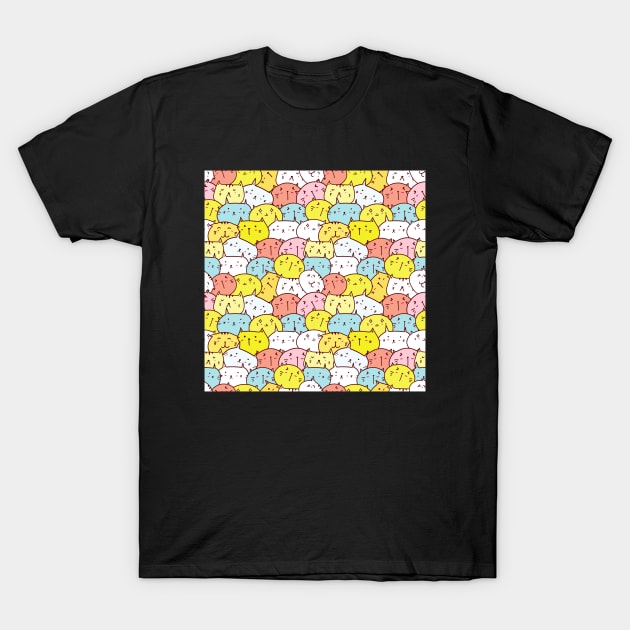 Cats Group Hugs T-Shirt by Art by Ergate